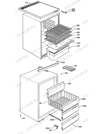 Взрыв-схема холодильника Unknown QT104R - Схема узла C10 Cabinet/Interior